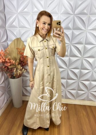 Vestido Chemise Paula - Preto - Milla Chic