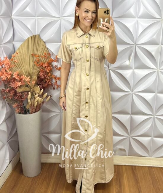 Vestido Chemise Paula - Preto - Milla Chic