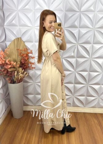 Vestido Chemise Paula - Preto - Milla Chic