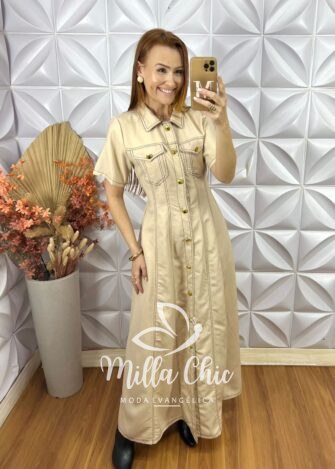 Vestido Chemise Paula - Preto - Milla Chic