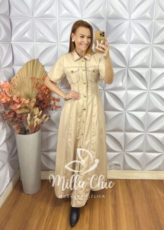 Vestido Chemise Paula - Preto - Milla Chic