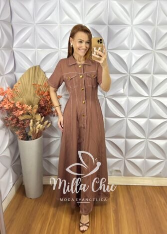 Vestido Chemise Paula - Preto - Milla Chic
