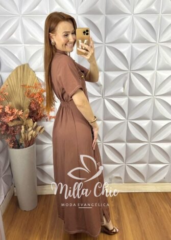 Milla Chic - millachic com br vestido chemise paula preto 4 Vestido Chemise Paula - Preto - Milla Chic