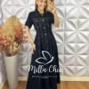 Milla Chic - millachic com br vestido chemise paula preto 6 Vestido Chemise Paula - Preto - Milla Chic