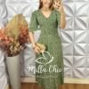 Vestido Clarice Em Viscolinho - Verde - Milla Chic