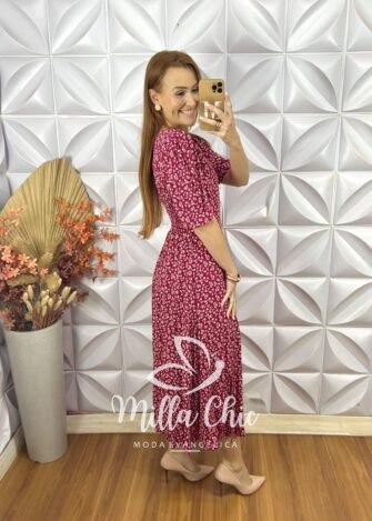 Vestido Clarice Em Viscolinho - Verde - Milla Chic