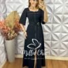 Milla Chic - millachic com br vestido clebia em alfaiataria marrant preto 1 Vestido Clebia Em Alfaiataria Marrant - Preto - Milla Chic