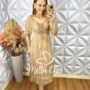 Vestido Juliana Em Viscolinho - Bege - Milla Chic