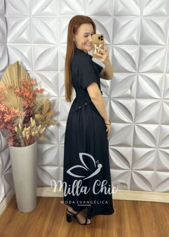 Milla Chic - millachic com br vestido dinora preto 3 Vestido Dinorá - Preto - Milla Chic