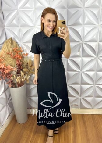 Vestido Dinorá - Preto - Milla Chic