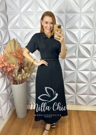 Milla Chic - millachic com br vestido dinora preto 5 Vestido Dinorá - Preto - Milla Chic