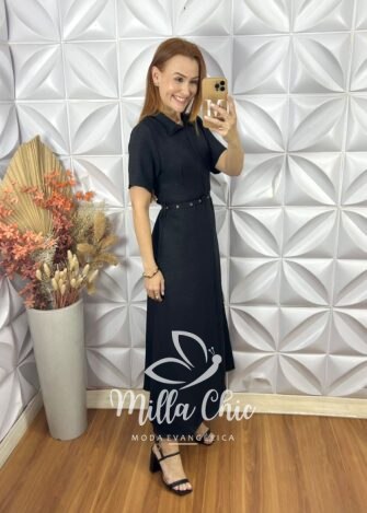 Milla Chic - millachic com br vestido dinora preto 6 Vestido Dinorá - Preto - Milla Chic
