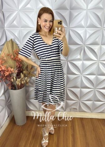 Vestido Dolores Comfy E Chic - Azul - Milla Chic