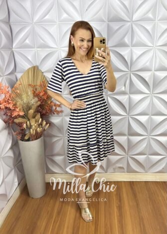 Vestido Dolores Comfy E Chic - Azul - Milla Chic