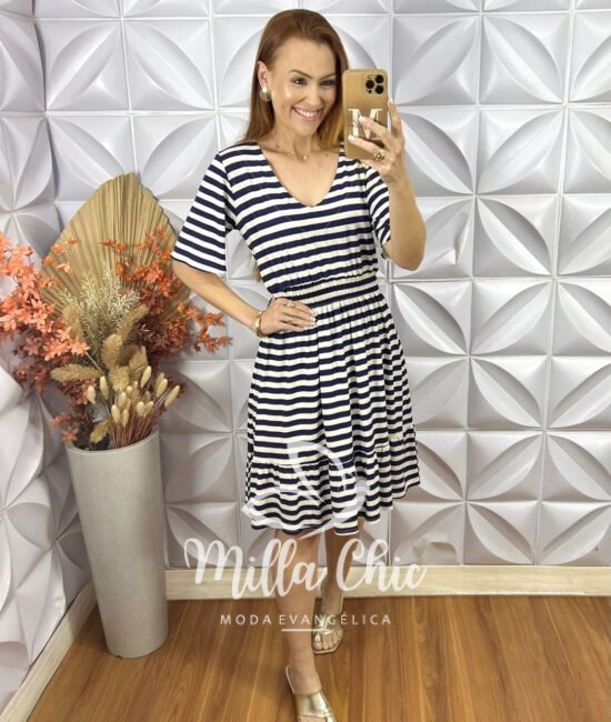 Vestido Dolores Comfy E Chic - Azul - Milla Chic