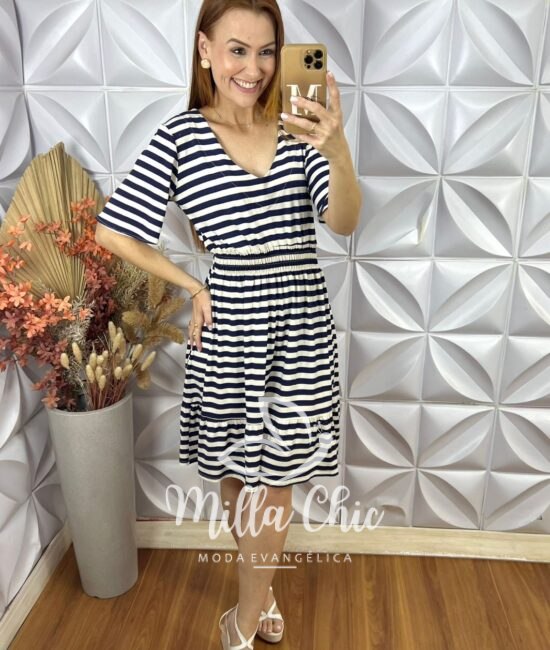 Vestido Dolores Comfy E Chic - Azul - Milla Chic