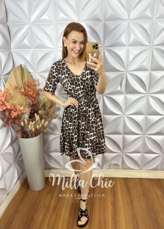 Vestido Dolores Comfy E Chic - Animal Print - Milla Chic