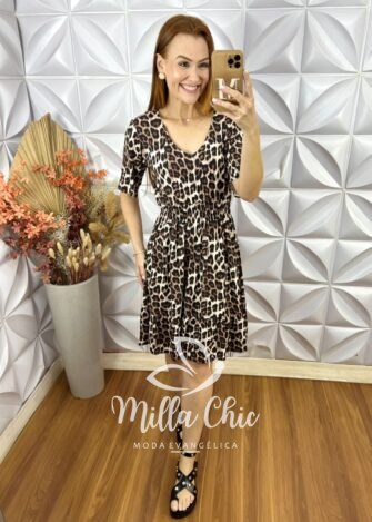 Vestido Dolores Comfy E Chic - Animal Print - Milla Chic