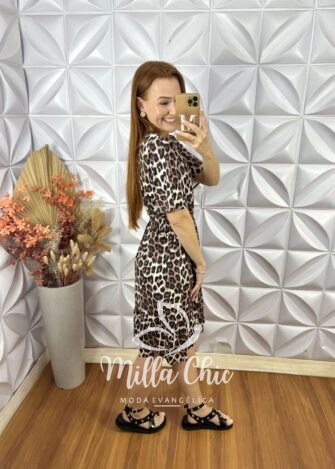 Milla Chic - millachic com br vestido dolores comfy e chic azul copia 4 Vestido Dolores Comfy E Chic - Animal Print - Milla Chic