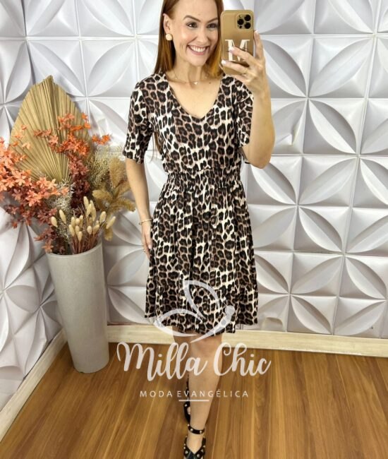 Vestido Dolores Comfy E Chic - Animal Print - Milla Chic