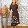 Vestido Hilda linho - Marrom - Milla Chic