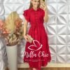 Vestido Lolla Em Lesie De Algodão 3 D - Marrom - Milla Chic