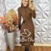 Vestido Luana Em Malha Tricot - Preto - Milla Chic