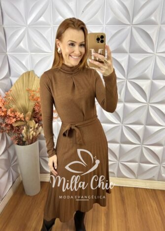Vestido Luana Em Malha Tricot - Preto - Milla Chic