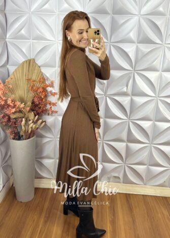 Vestido Luana Em Malha Tricot - Preto - Milla Chic