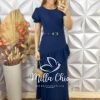 Vestido Mada Em Crepe - Azul - Milla Chic