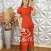 Milla Chic - millachic com br vestido mada em crepe laranja Vestido Mada Em Crepe - Laranja - Milla Chic