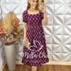 Vestido Magda Em Crepe Bordado - Roxo - Milla Chic