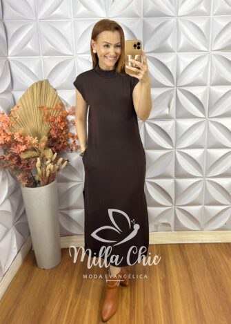 Vestido Marlene Em Moletinho - Preto - Milla Chic