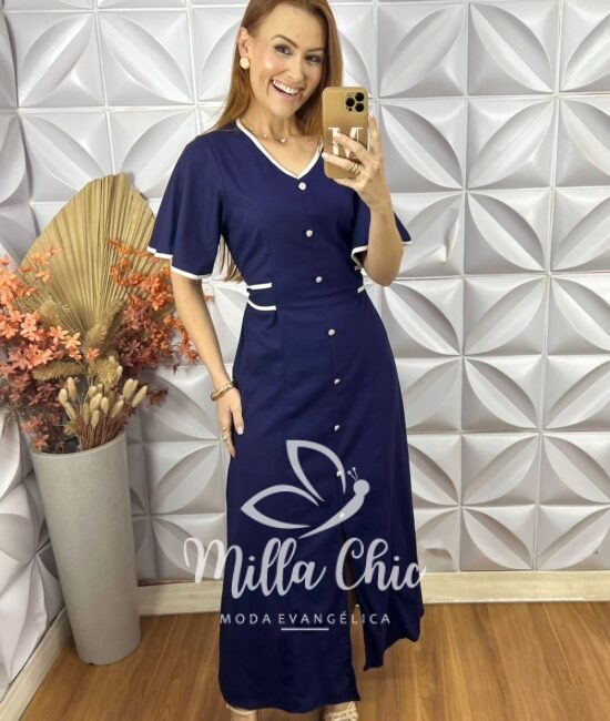 Vestido Melaine Em Linho - Areia - Milla Chic