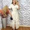 Milla Chic - millachic com br vestido melaine em linho areia 2 Vestido Melaine Em Linho - Areia - Milla Chic
