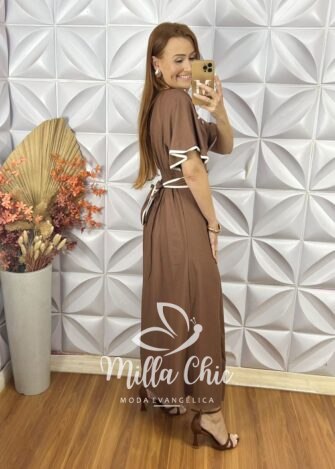 Milla Chic - millachic com br vestido melaine em linho areia 8 Vestido Melaine Em Linho - Areia - Milla Chic