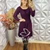 Vestido Mia Em Manga Longa - Roxo - Milla Chic
