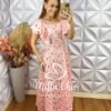Vestido Midian Em Renda Rechilieu - Rosa - Milla Chic