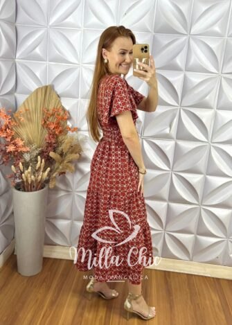 Vestido Norma Em Crepe Bordado - Milla Chic
