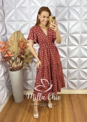 Vestido Norma Em Crepe Bordado - Milla Chic