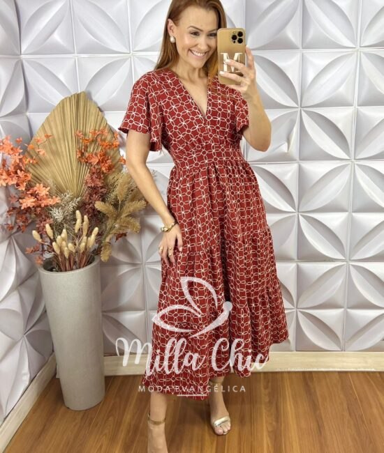 Vestido Norma Em Crepe Bordado - Milla Chic