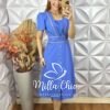 Vestido Odete Em Alfaiataria Twill - Azul - Milla Chic