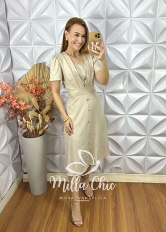 Milla Chic - millachic com br vestido odete em alfaiataria twill laranja 10 Vestido Odete Em Alfaiataria Twill - Laranja - Milla Chic
