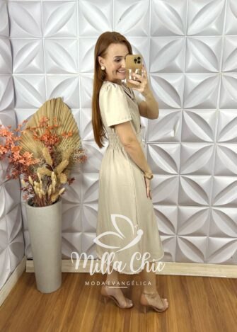 Milla Chic - millachic com br vestido odete em alfaiataria twill laranja 8 Vestido Odete Em Alfaiataria Twill - Laranja - Milla Chic