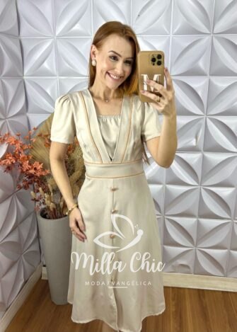 Milla Chic - millachic com br vestido odete em alfaiataria twill laranja 9 Vestido Odete Em Alfaiataria Twill - Laranja - Milla Chic