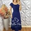 Milla Chic - millachic com br vestido rebecca em viscolinho azul Vestido Rebecca Em Viscolinho - Azul - Milla Chic