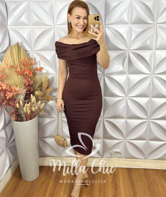 Vestido Thaís Canelado - Preto - Milla Chic