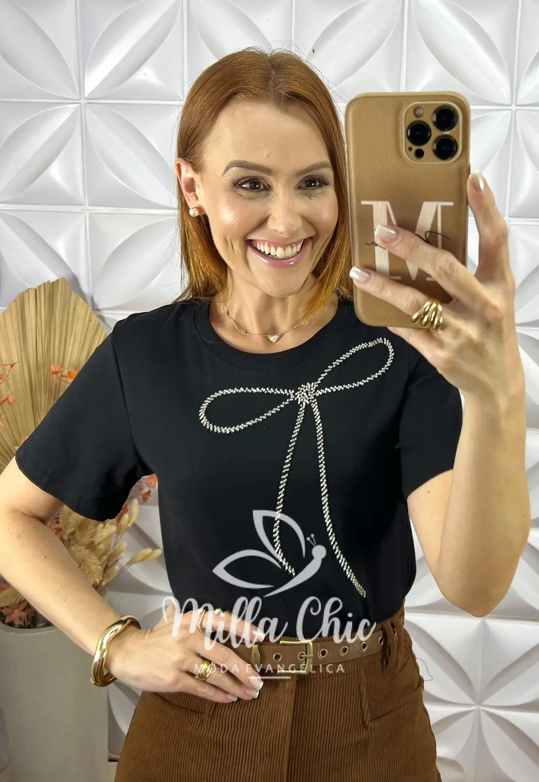 T-Shirt Laço Milla – Preta – Milla Chic T-Shirt Laço Milla - Preta - Milla Chic