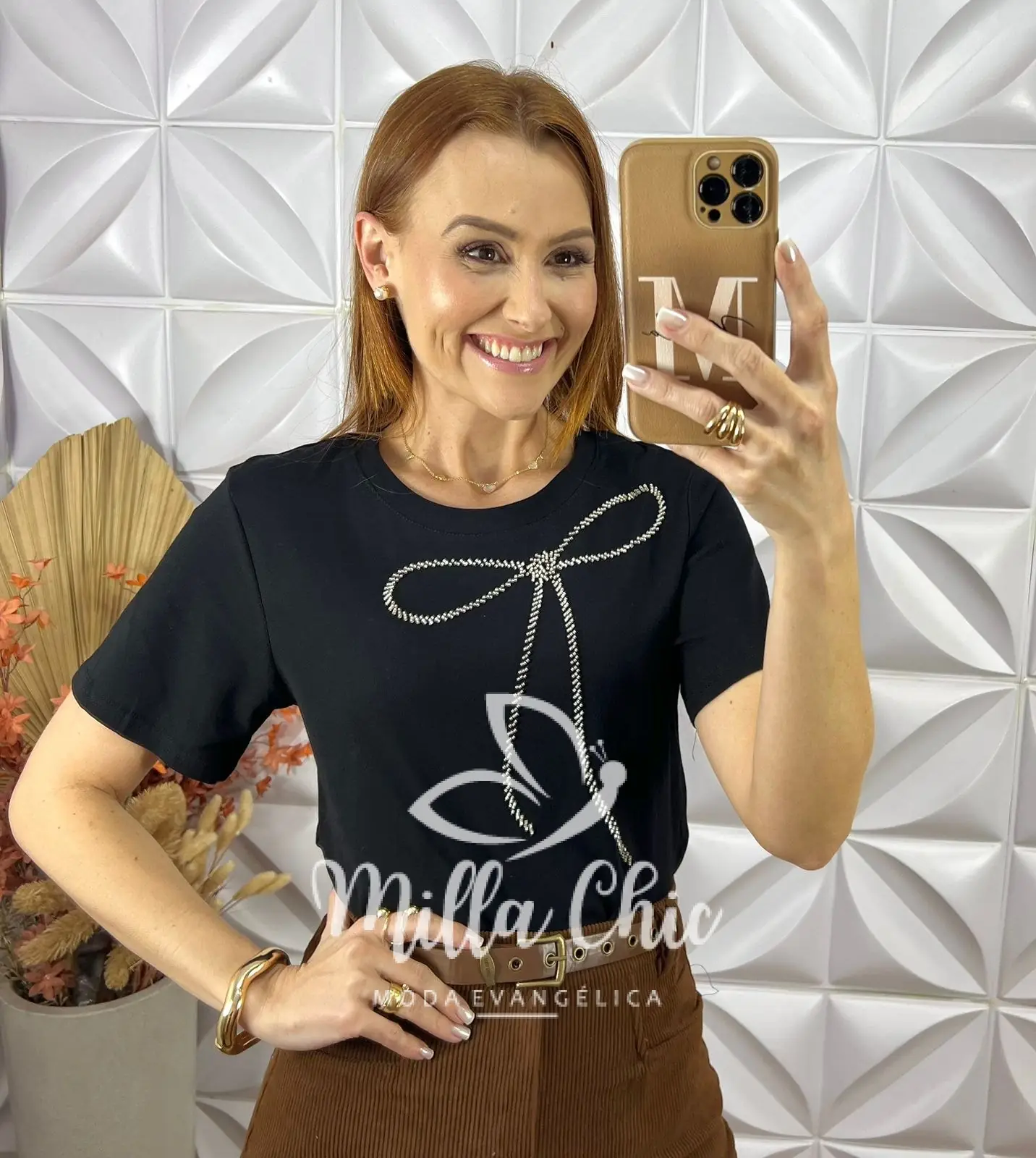 T-Shirt Laço Milla – Preta – Milla Chic T-Shirt Laço Milla - Preta - Milla Chic