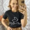 Blusa Sabrina Malha Algodão Bordada- Manteiga - Milla Chic